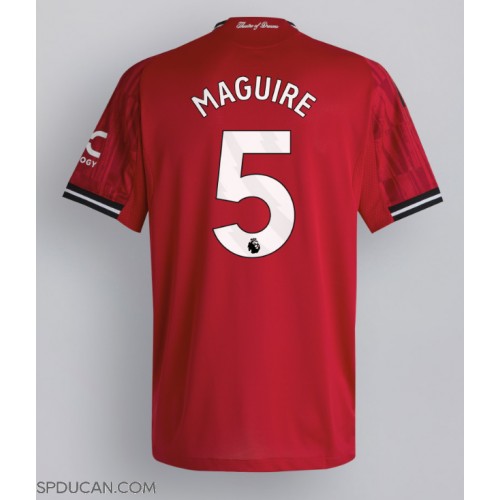 Muški Nogometni Dres Manchester United Harry Maguire #5 Domaci 2025-26 Kratak Rukav Muški Nogometni Dres Manchester United Harry Maguire #5 Domaci 2025-26 Kratak Rukav